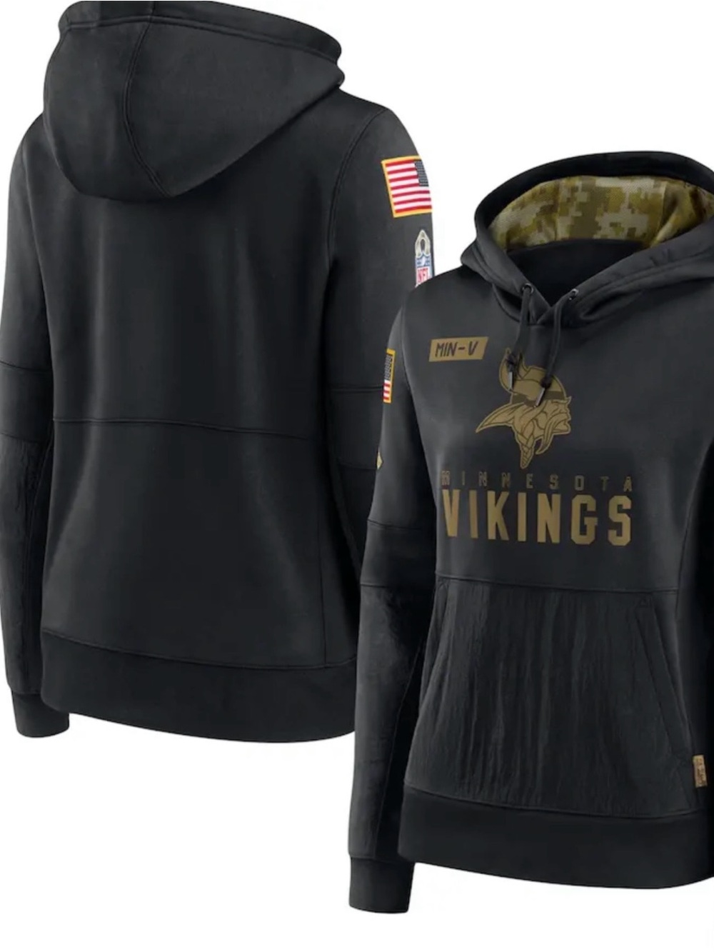 NWT Minnesota Vikings Men’s Black Pullover Hoodie